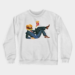 Burger Dude, Reclined Crewneck Sweatshirt